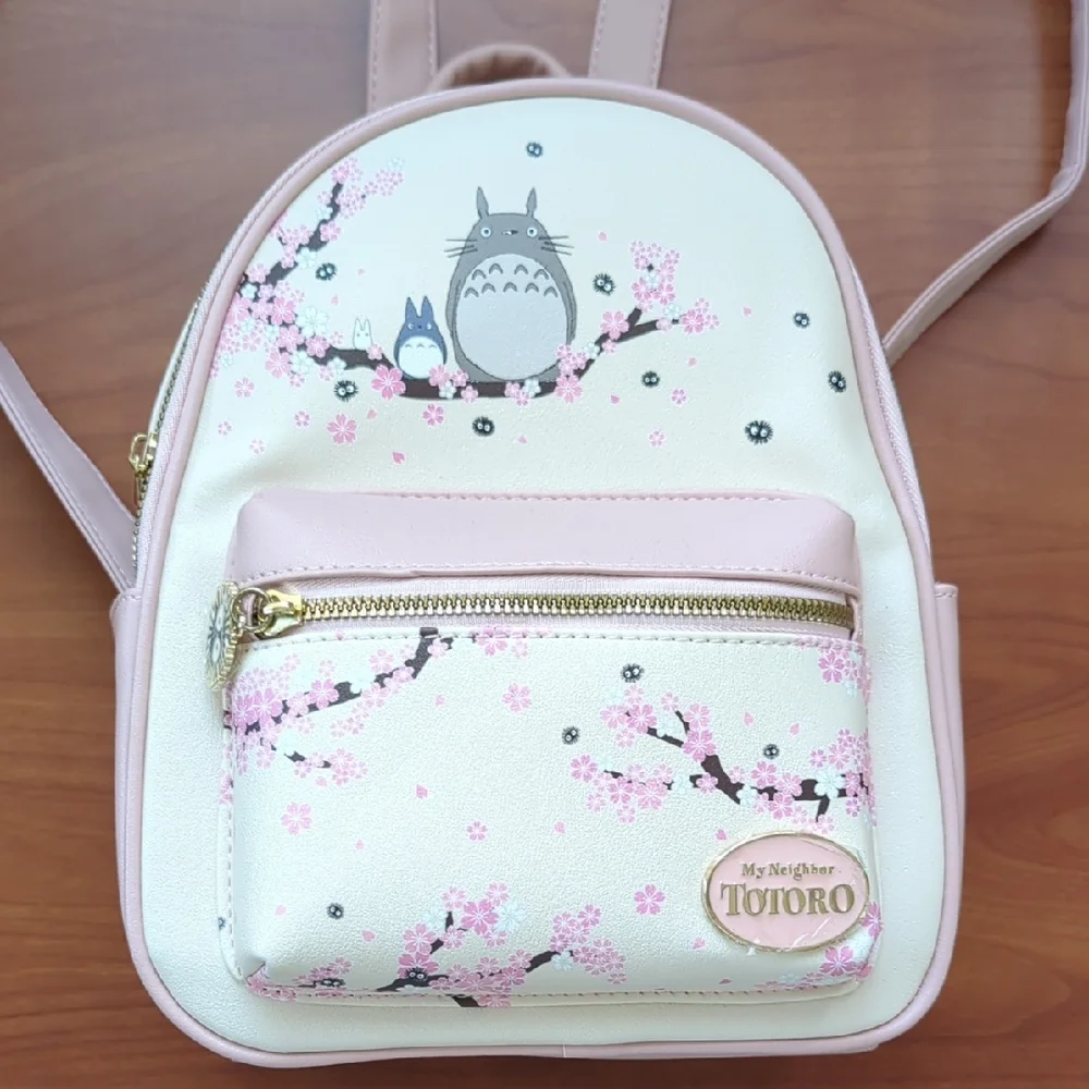 My Neighbor Totoro Cherry Blossom Mini Backpack - Pink & Cream